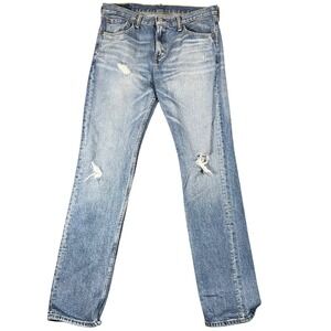 Levis 502 Jeans Womens W32 L32 Medium‎ Regular Taper Fit Distressed Wash Denim